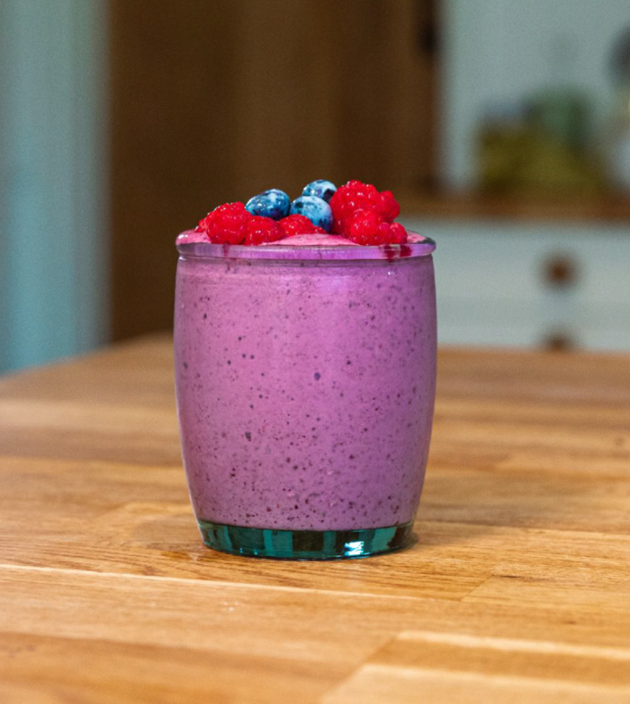 cycling nutrition a berry smoothie