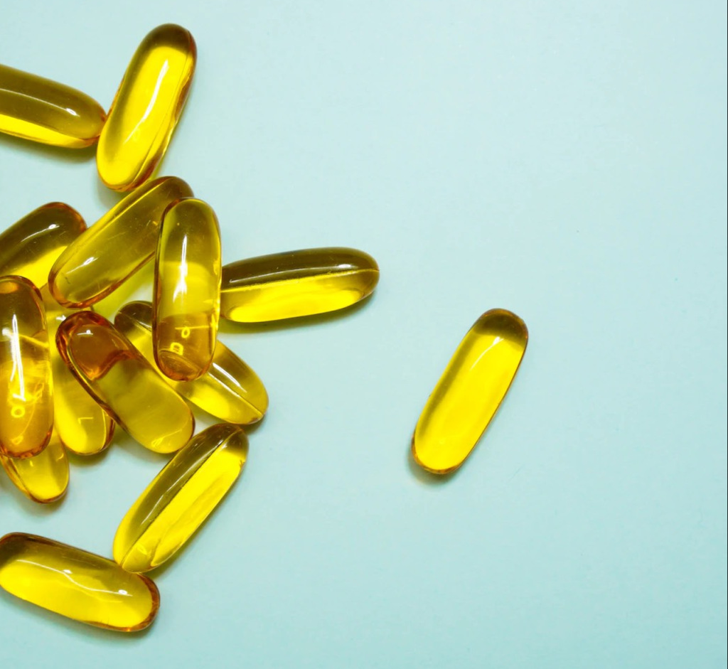 gel capsules containing oil